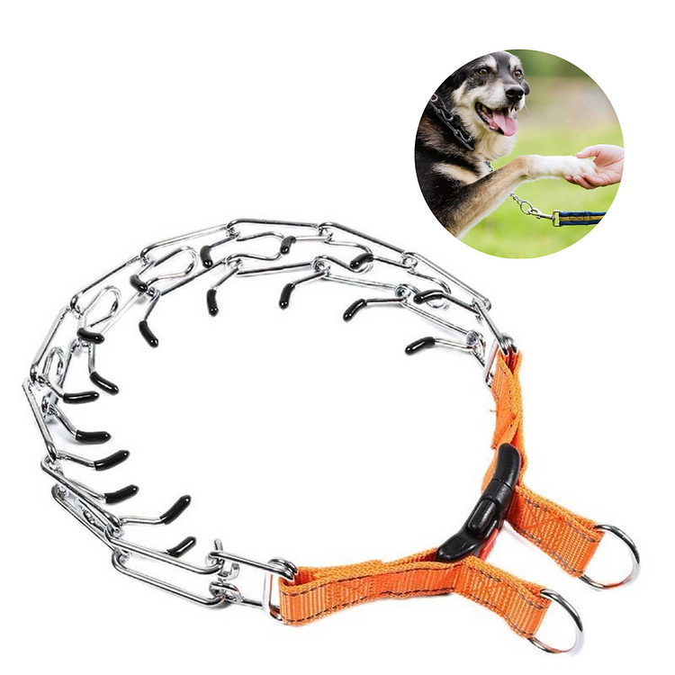 Dog Training Collar, Prong Collar, Adjustable Pinch Collar with Quick Release Buckle for Small Medium Large Dogs