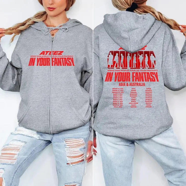 ATEEZ In Your Fantasy World Tour in Asia & AU Zip Up Hoodie