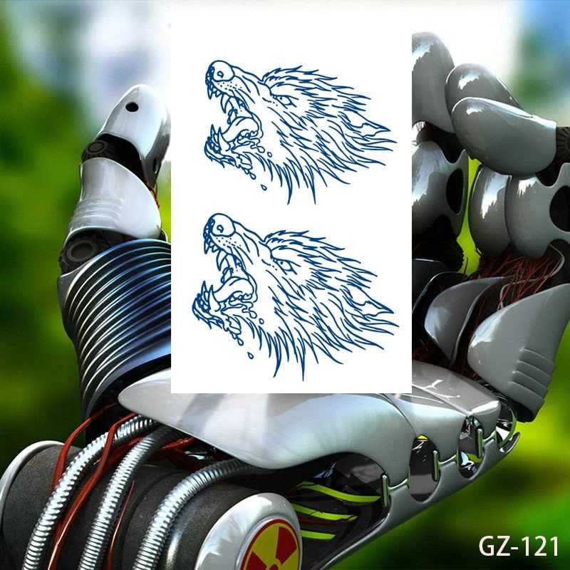 Temporary Tattoos Stickers Dragon Lion Monkey King Juice Ink Lasting Natural Men Womens Arm Body Chest Realistic Art Fake Tatoo