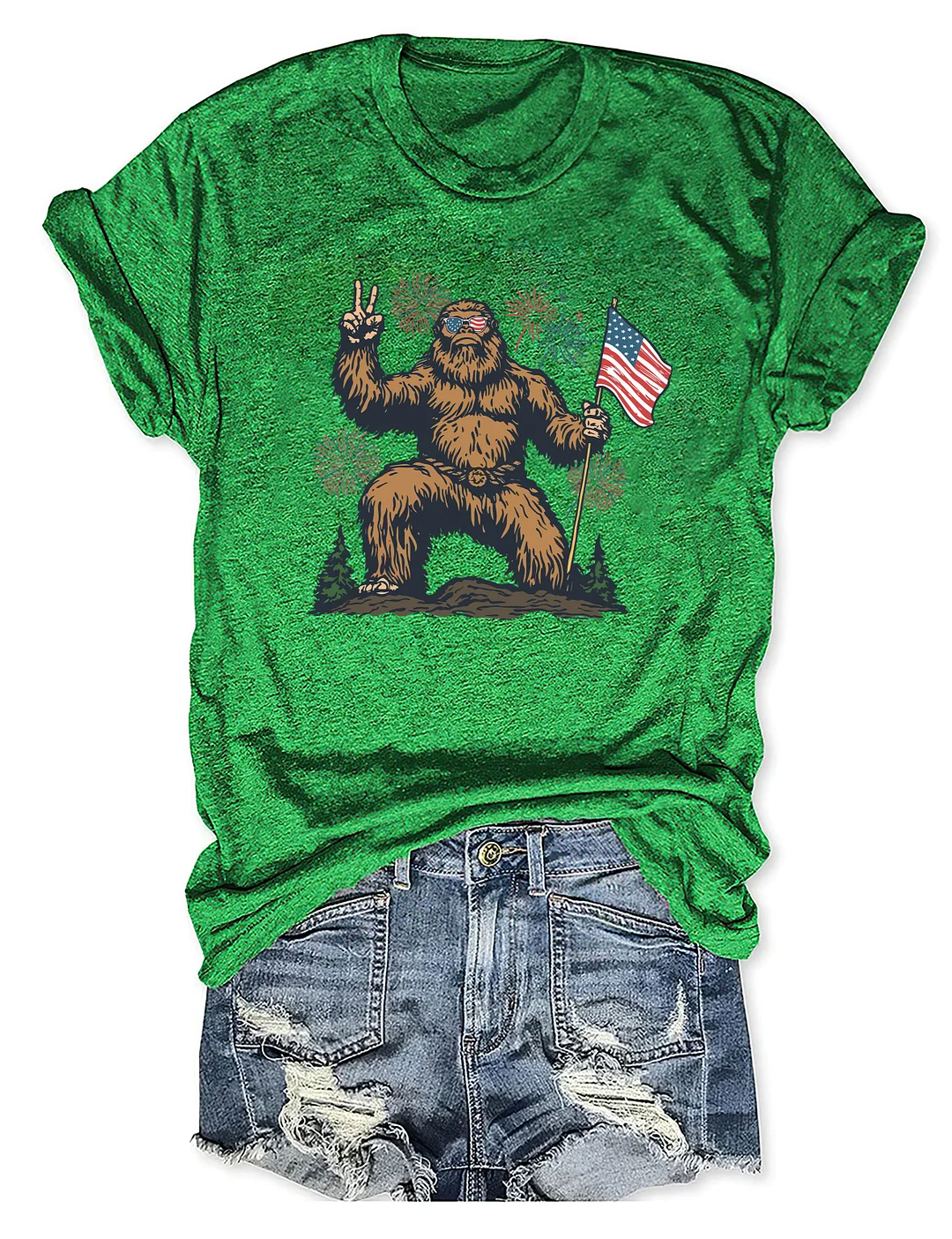 4th Of July American Bigfoot T-shirt