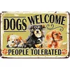Dogs Welcome People Tolerated - Metal Tin Signs(8*12Inch/12*16Inch) - Animal