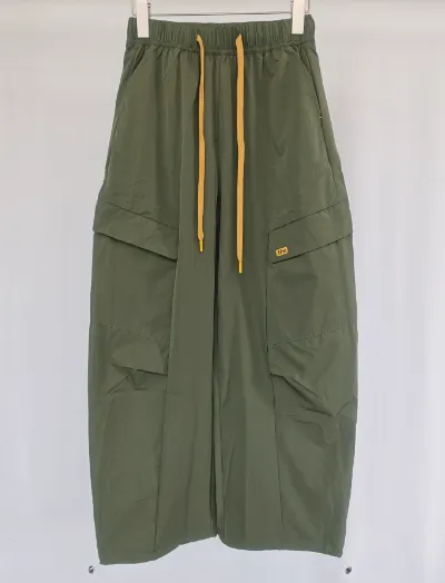 Women's Off White Drawstring Outdoor Cargo Pants