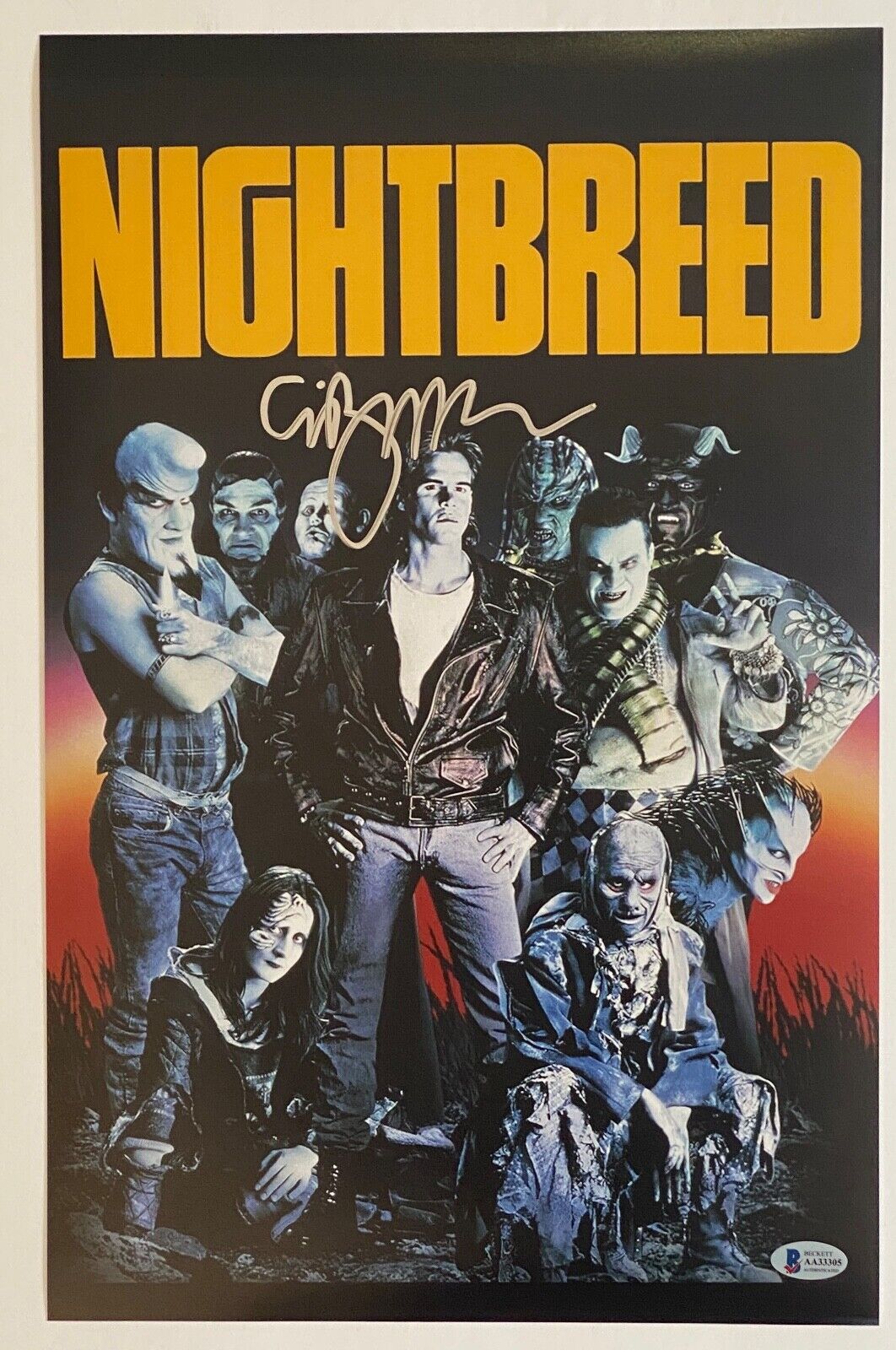 Clive Barker Signed Autographed Nightbreed 11x17 Movie Poster Photo Poster painting Beckett COA