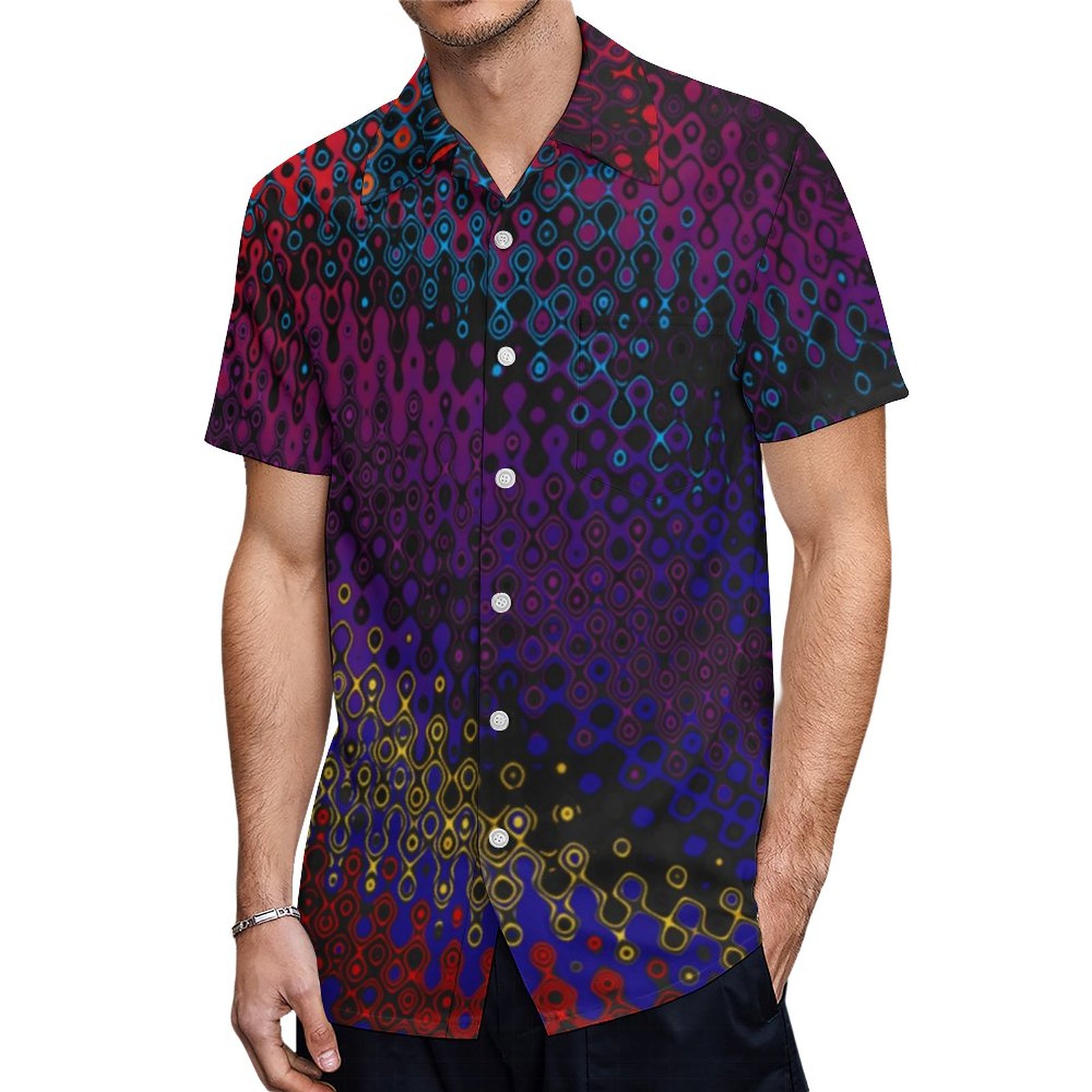 Bootyliscious Liquid Jester Rave Paint Hawaiian Shirt Mens Button Down Plus Size Tropical Hawaii Beach Shirts