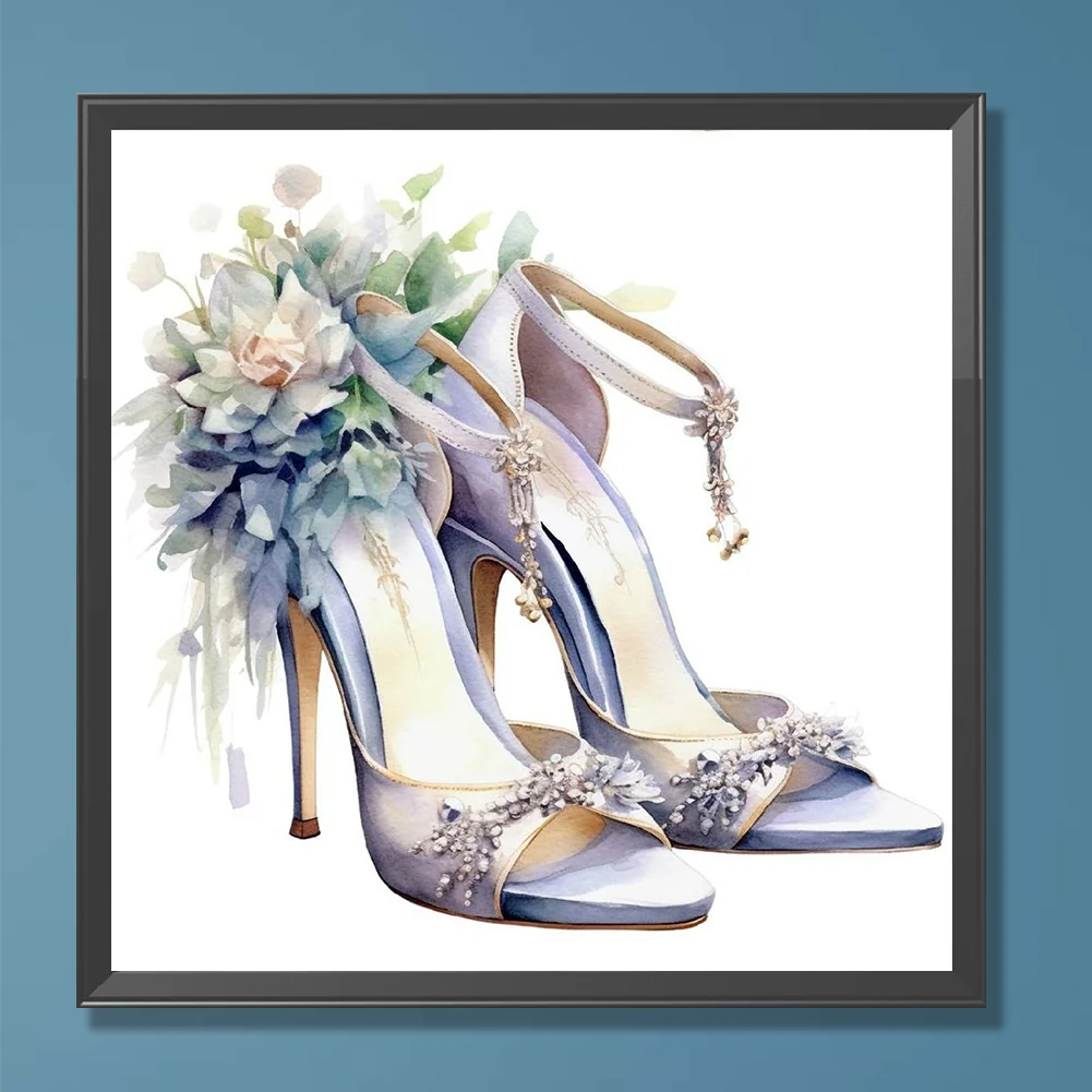 Diamond Painting - Full Round Drill - Flower High Heels(Canvas|30*30cm)