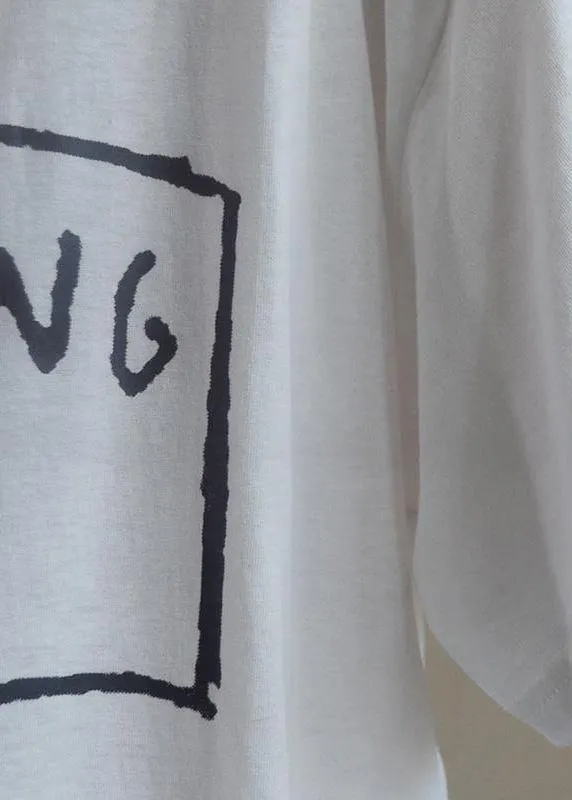 DIY cotton dresses Sweets Summer Loose Letter Casual Straight Dress
