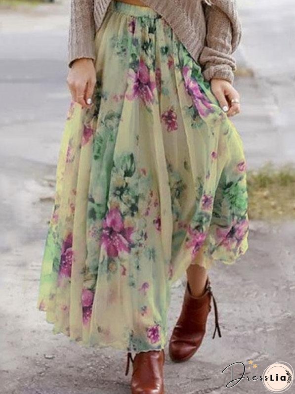 Bohemia Floral Beach Skirt