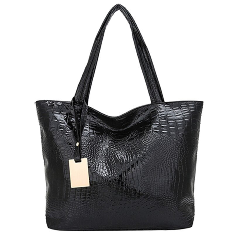 2021 New Brand Fashion Casual Women Shoulder Bags Silver Gold Black Crocodile Handbag PU Leather Female Tote Bag Ladies Hand Bag