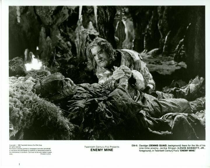 Dennis Quaid Louis Gossett Jr. Enemy Mine Original Press 8X10 Photo Poster painting