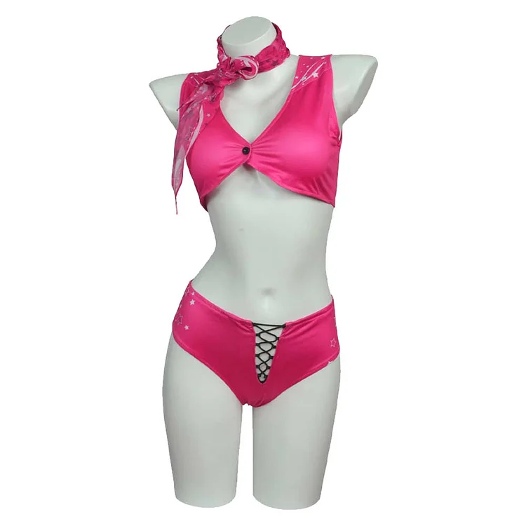 Barbie 2023 Barbie Pink Bikini Swimsuit Outfits Cosplay Costume Halloween Carnival Suit