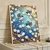Kit de peinture DIY en perles 30x40cm avec un cadre autocollant (oiseau bleu)