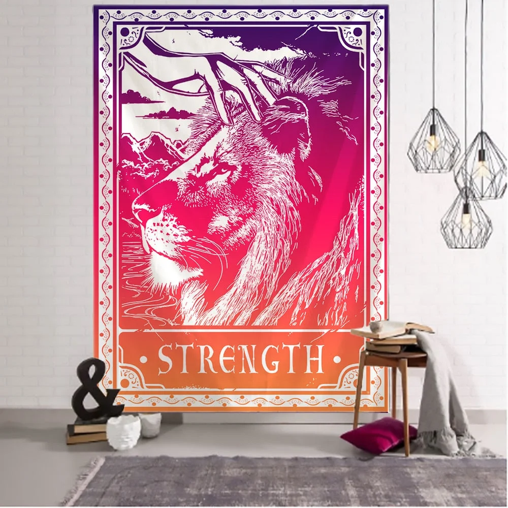 Colorful Tarot Tapestry Wall Hanging Indian Mandala Witchcraft Bohemian Hippie Divination Bed Sheet Home Decor