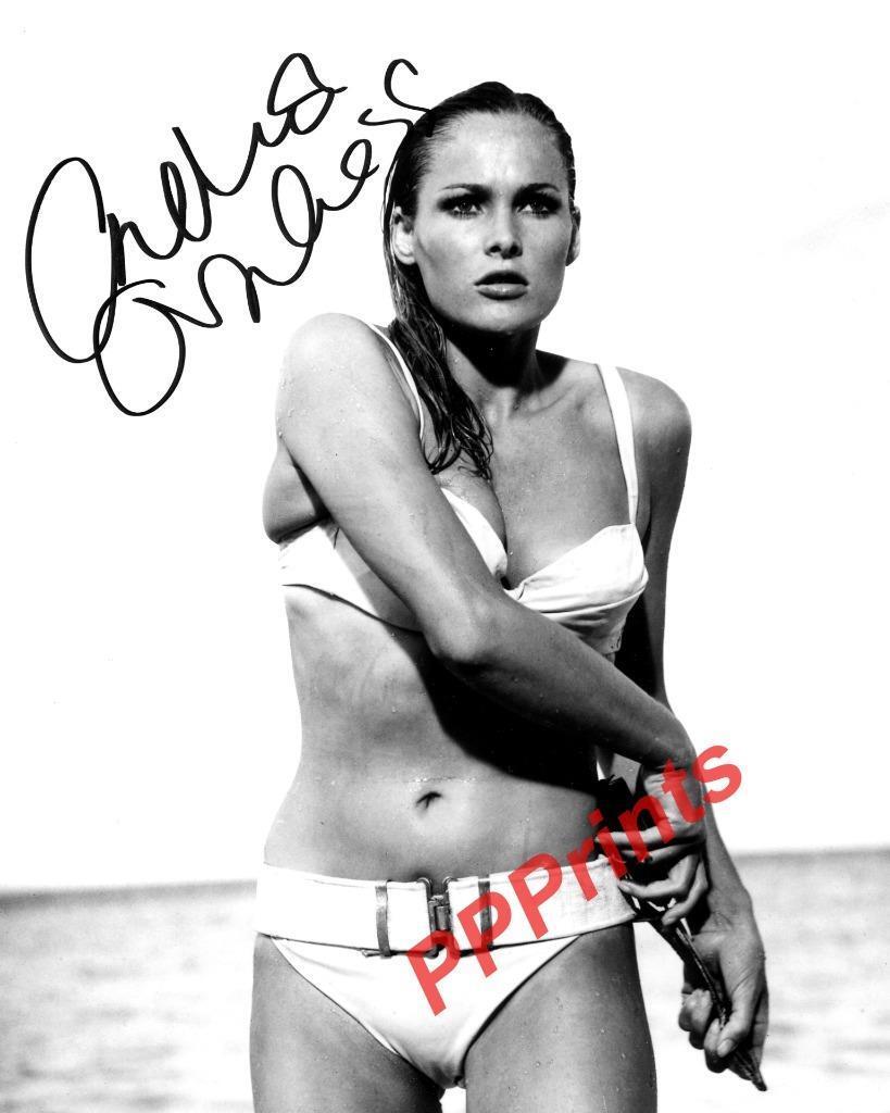 URSULA ANDRESS SIGNED AUTOGRAPHED 10X8 SIGNED REPRO Photo Poster painting PRINT BOND #17