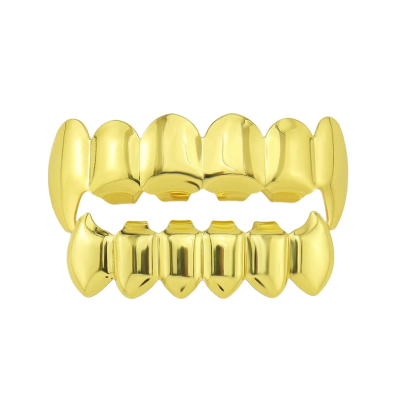 Hip-Hop Solid Color Copper Unisex Tooth Socket Punk Rings