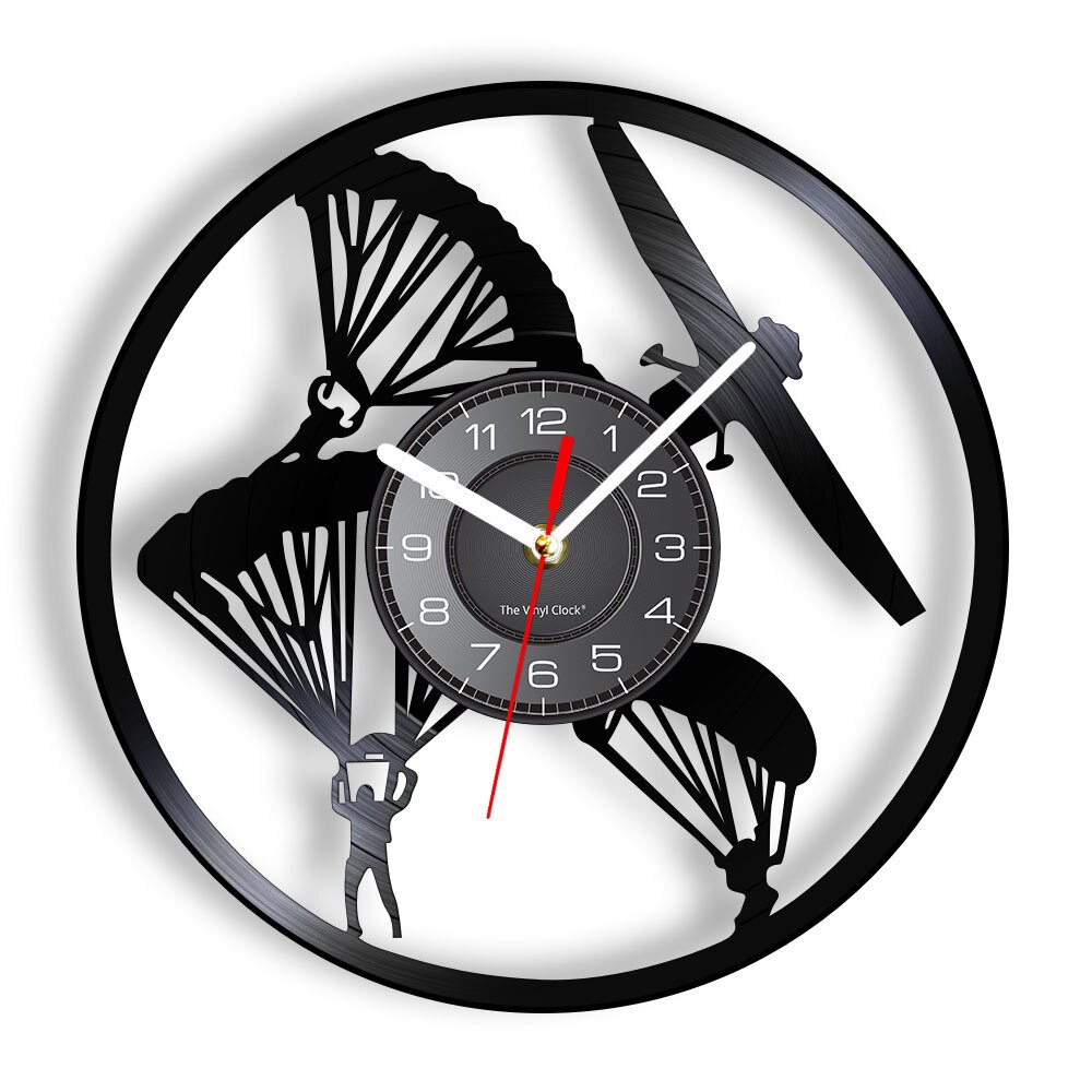 

Parachuting Flyi - Vinyl Record Wall Clock - Without LED, 501 Original