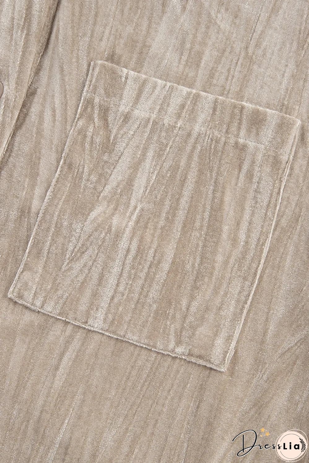 Golden Fleece Loose Fit Chest Pockets Buttoned Velvet Shirt