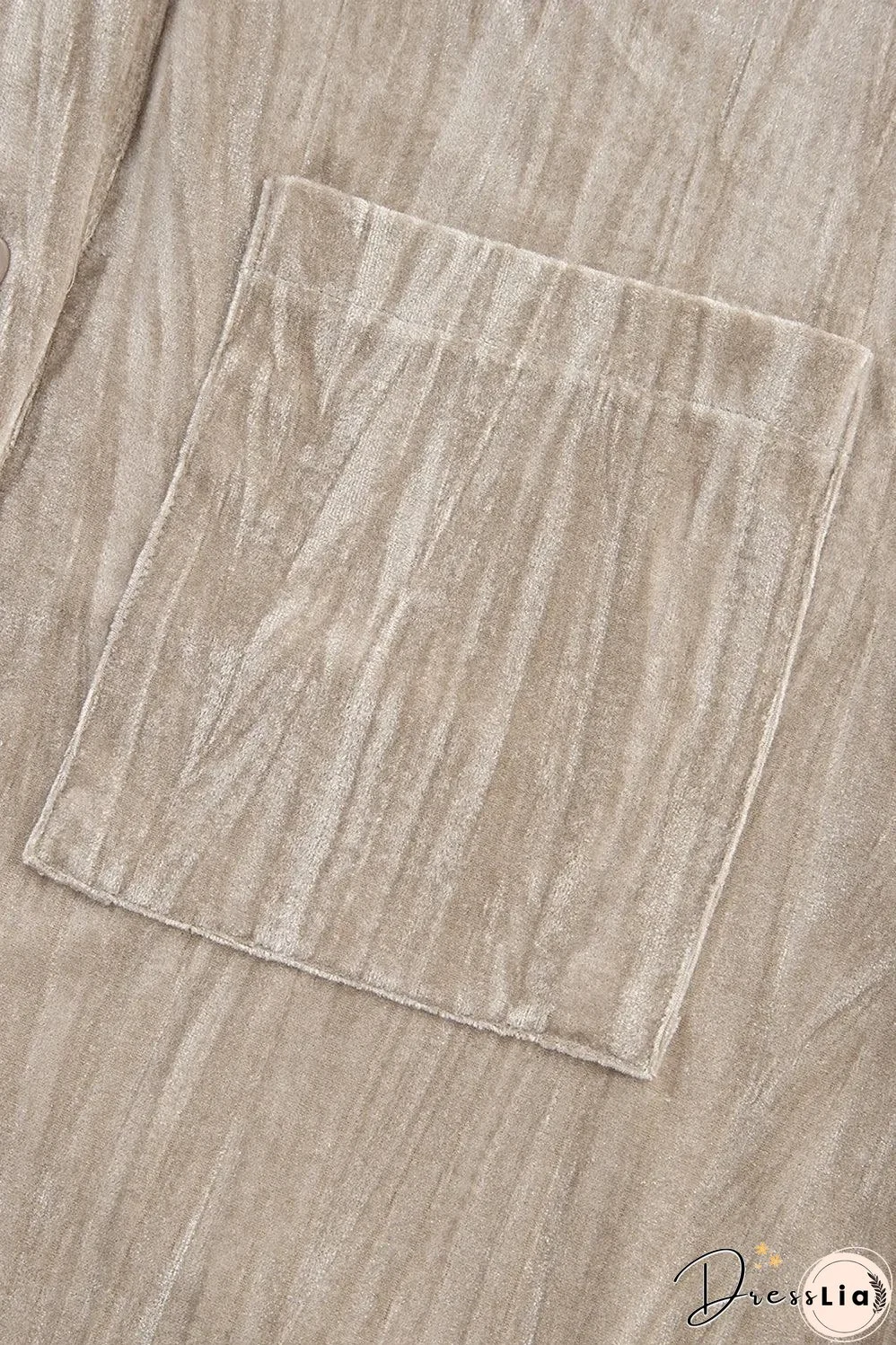 Golden Fleece Loose Fit Chest Pockets Buttoned Velvet Shirt