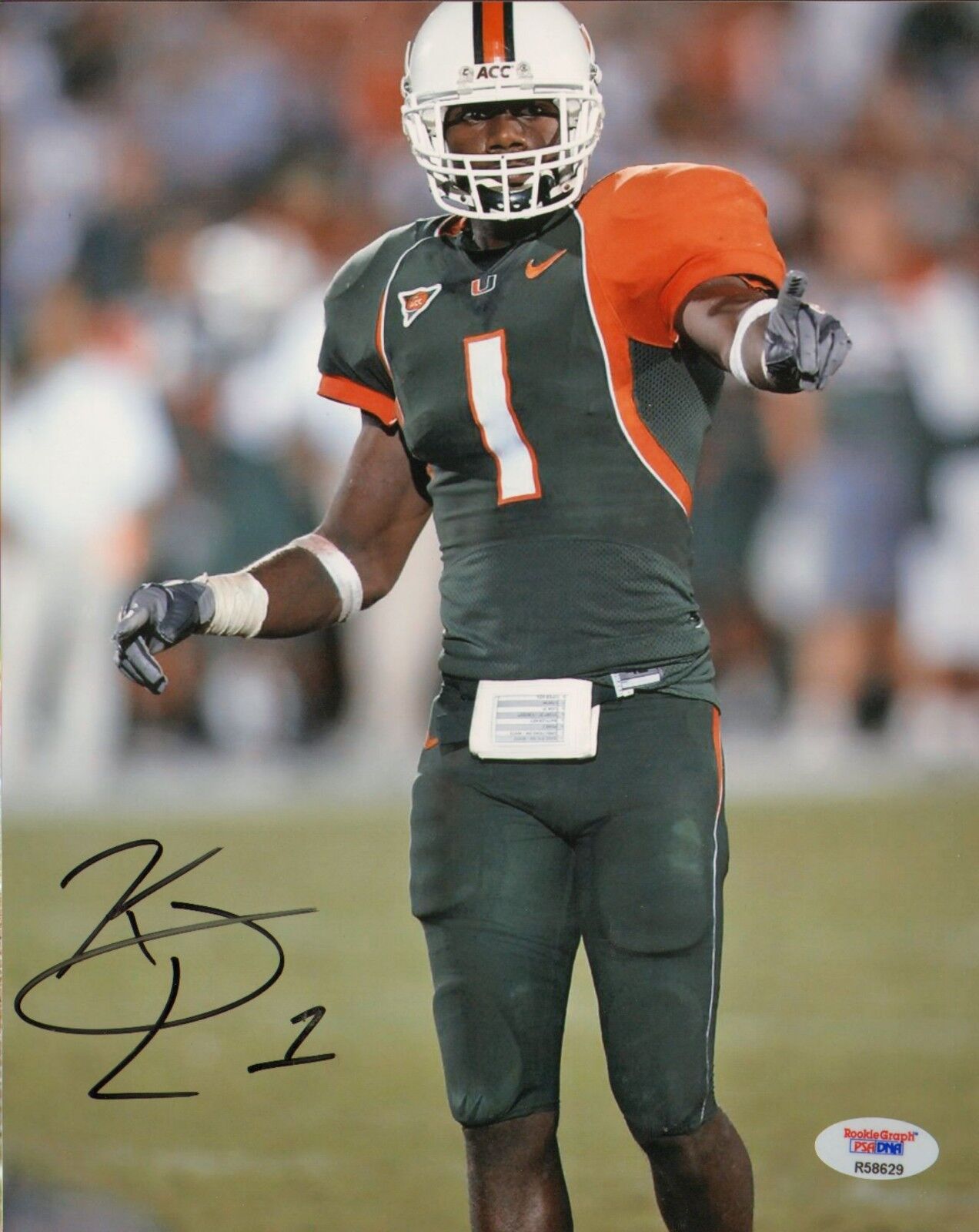 Kenny Phillips Signed Miami Hurricanes 8x10 Photo Poster painting PSA/DNA COA Autograph Picture