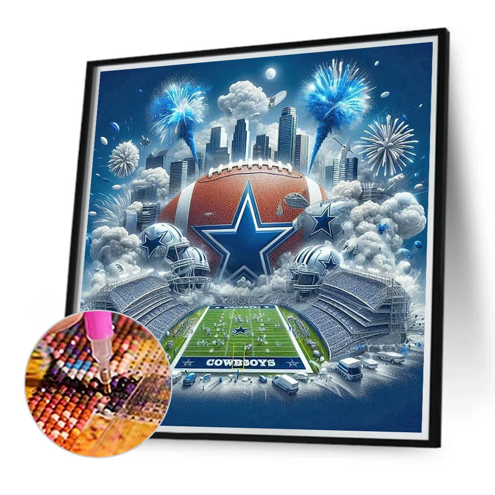 Diamond Painting - Full Round Drill - Dallas Cowboys(Canvas|40*40cm)