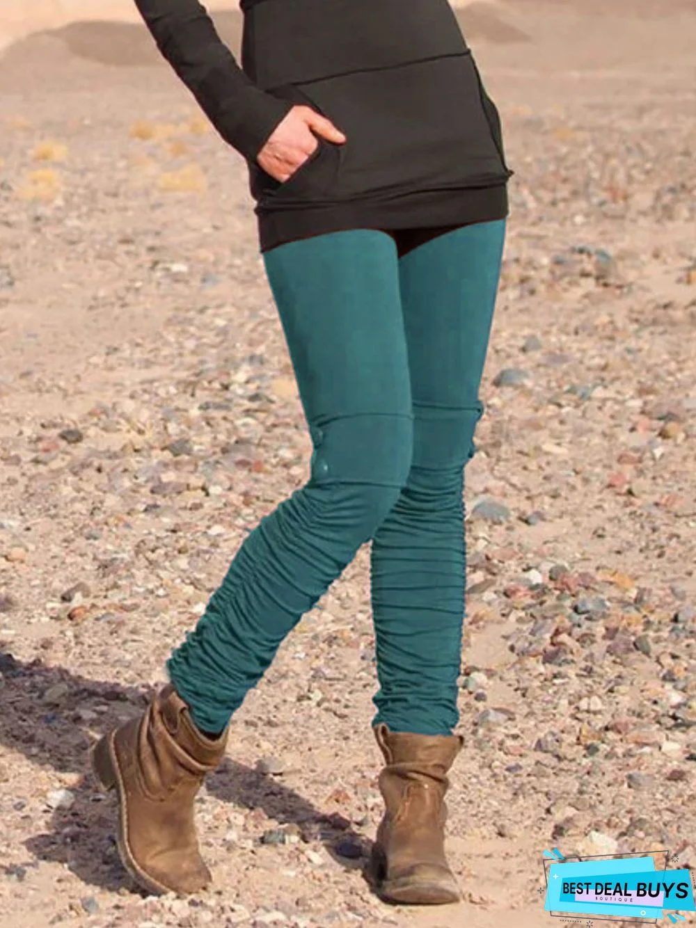 Cotton-Blend Vintage Tight Leggings