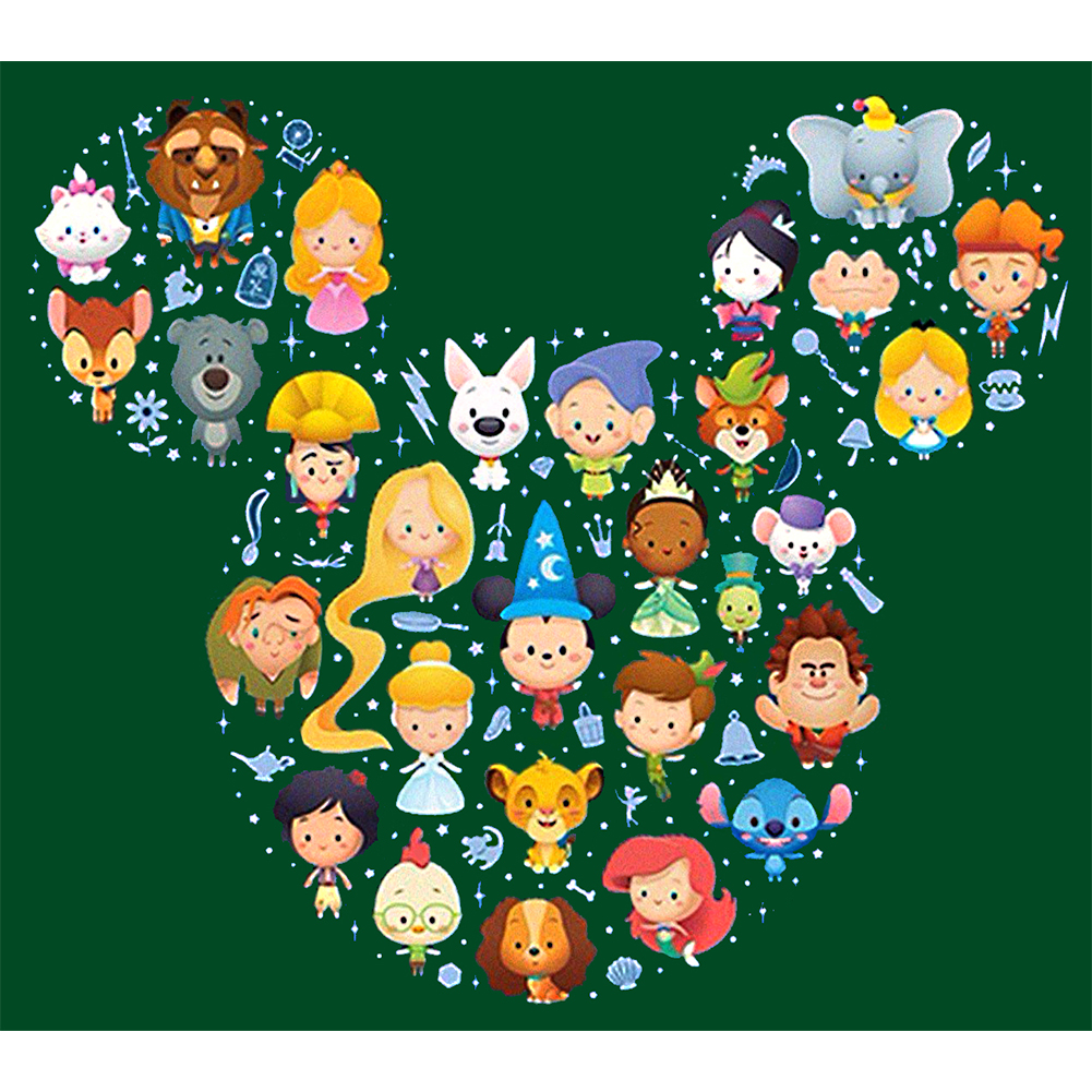 

Mini Cartoon Characters - 11CT Stamped Cross Stitch - 40*45CM, 501 Original