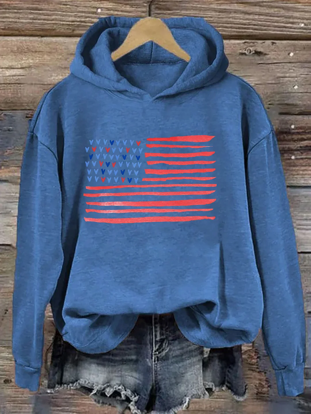 Love American Flag Hoodie