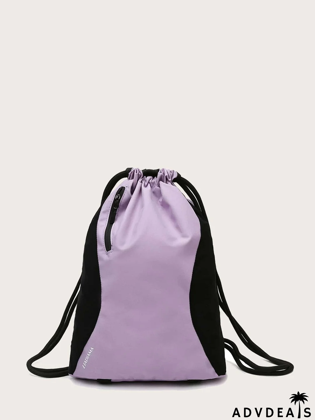 Color Block Drawstring Backpack