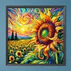 Diamond Painting-5D Full Round Drill Sunflowers(40x40cm)