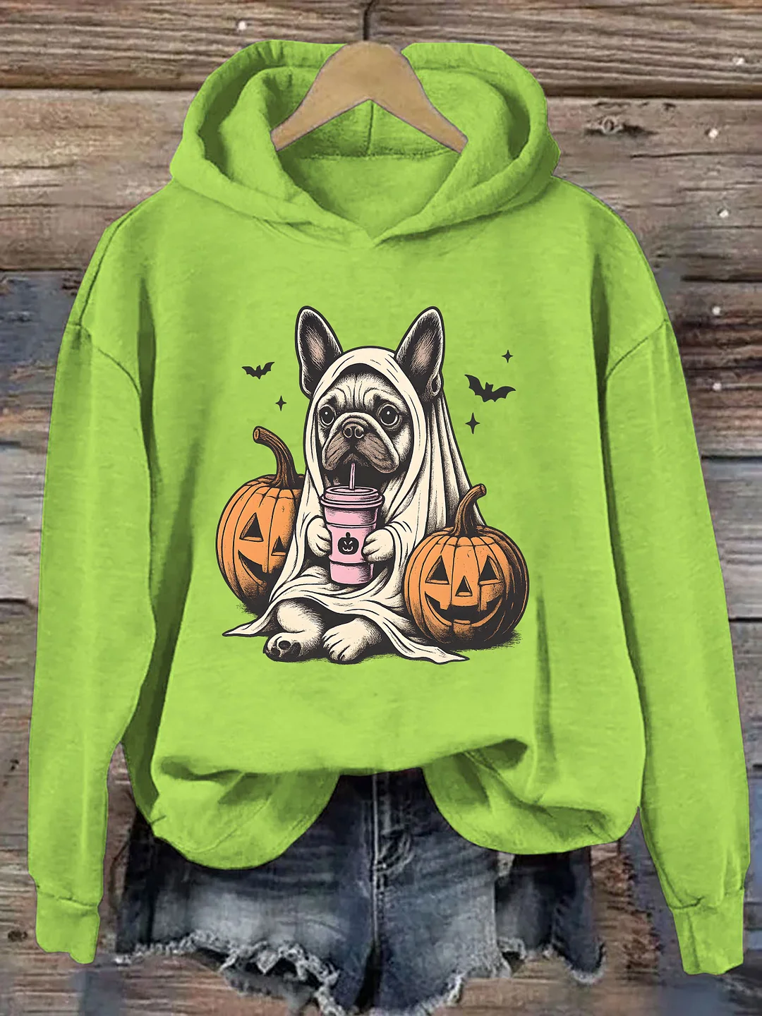Halloween Shirt French Bulldog Ghost Hoodie
