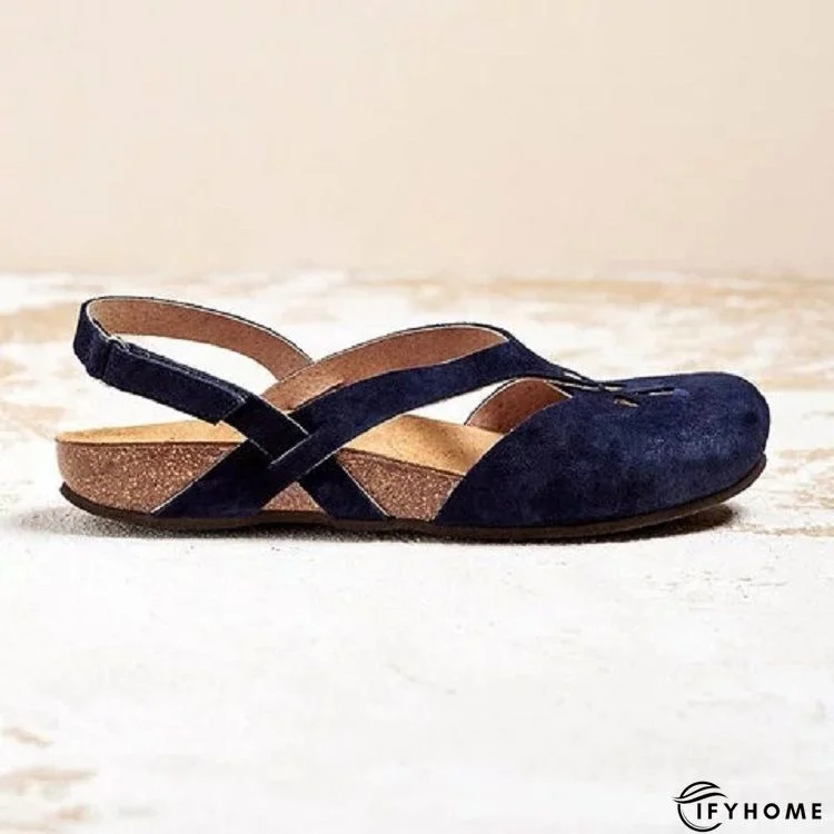 Leather Daily Flat Heel Sandals | IFYHOME