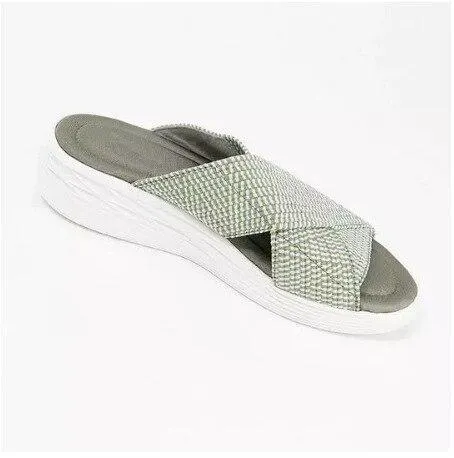 Summer Women's Comfortable Cross Sandals and Slippers, Women's Platform Flat Sandals, Foot Orthopedic Correction Casual Sandals