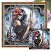 Skull-11CT Stamped Cross Stitch 40*40cm