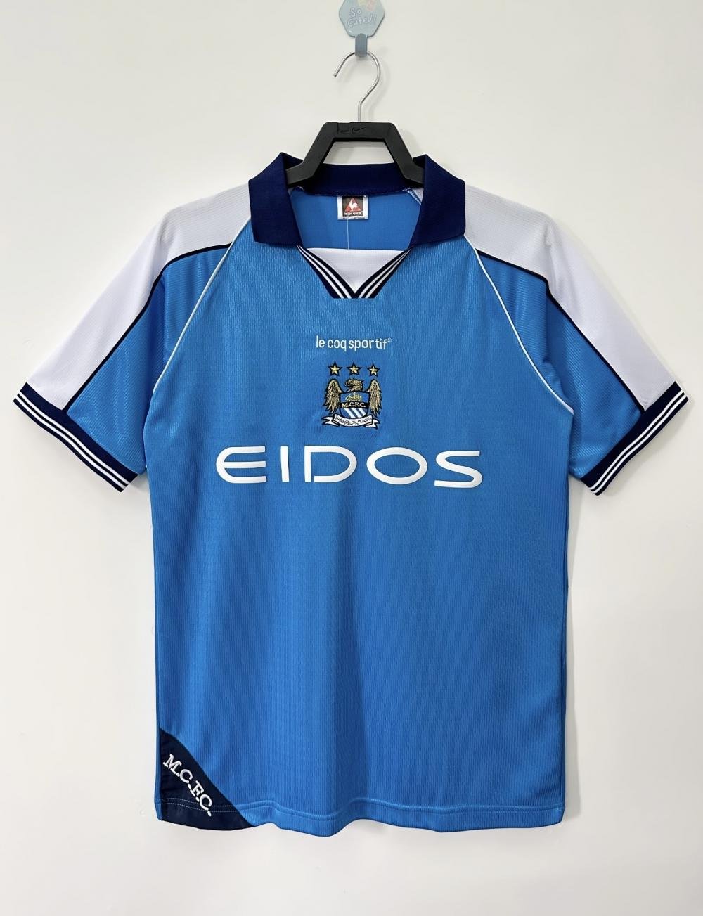 1999-2001 Retro Manchester City Home Football Shirt