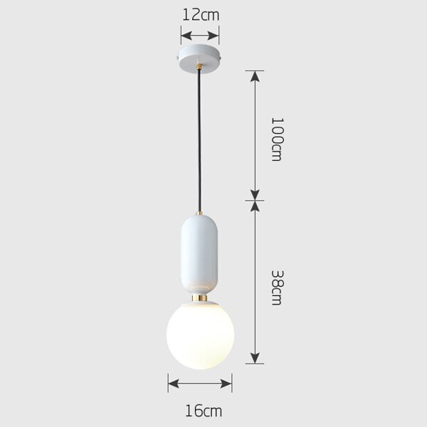 Nordic LED Pendant Lights Frosted Glass Industrial Handin Pendant Lamp Modern Bedroom Hanglamp Living Room Suspension Luminaire