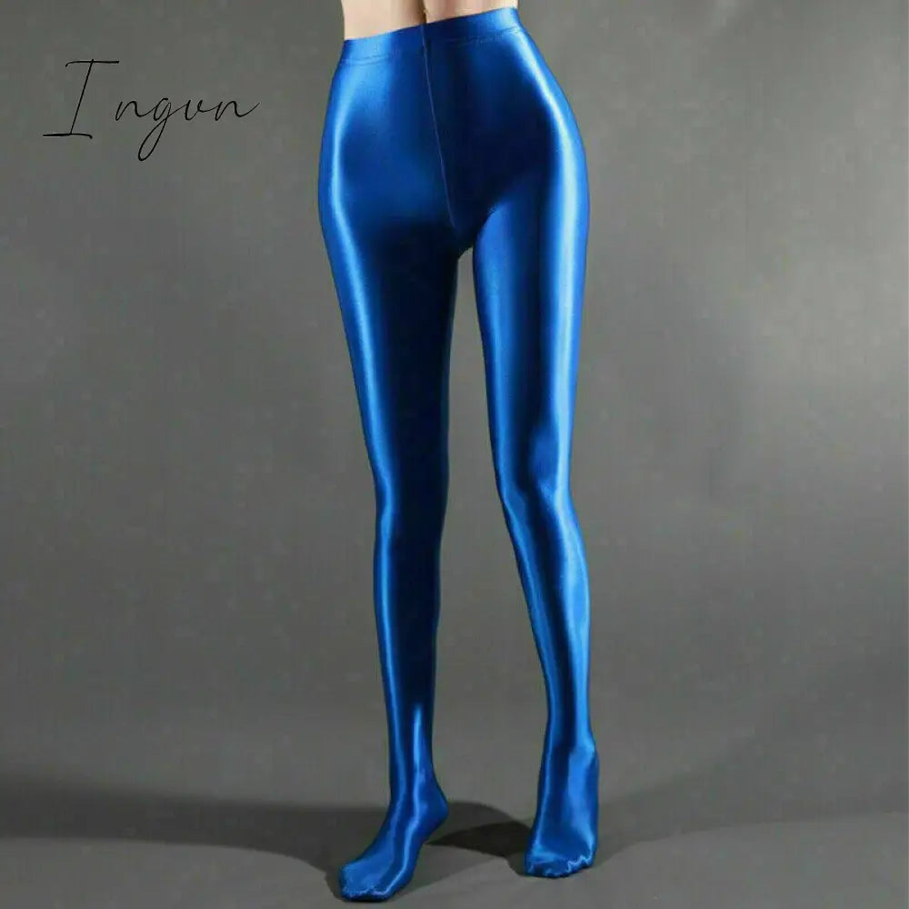 Ingvn - High Quality Women High Gloss Pantyhose Tights Elastic Oil Shiny Glossy Stockings Hosiery