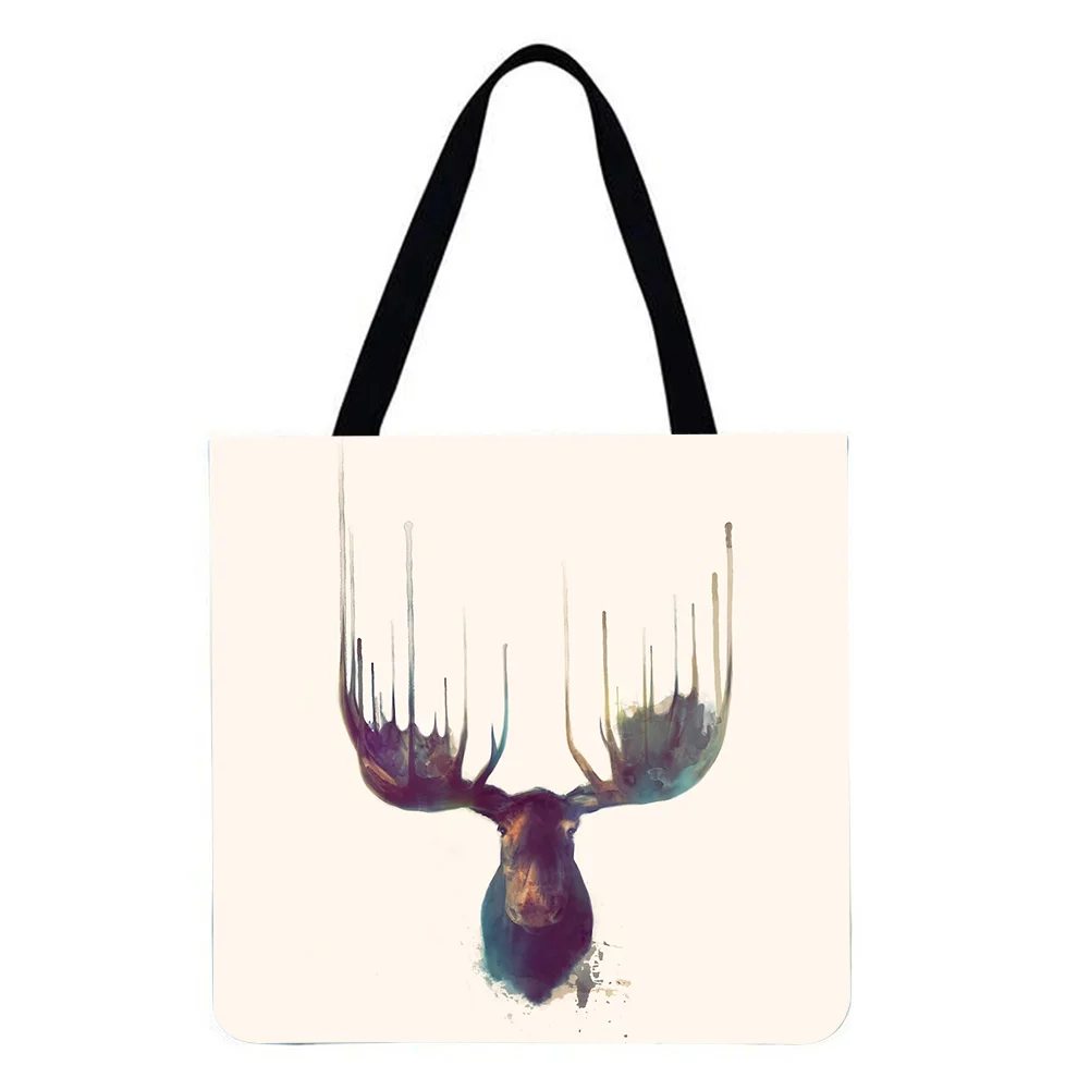 Linen Tote Bag-Elk