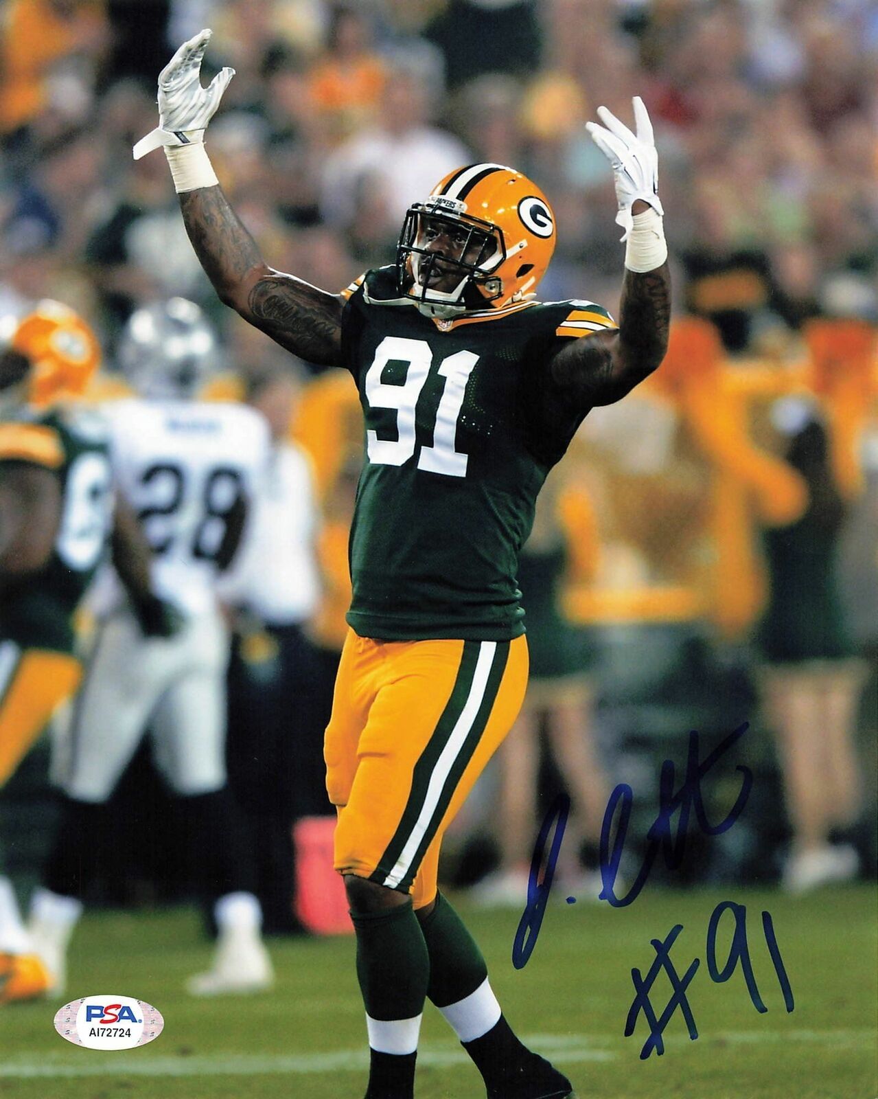 JAYRONE ELLIOTT Signed 8X10 Photo Poster painting PSA/DNA Green Bay Packers Autographed