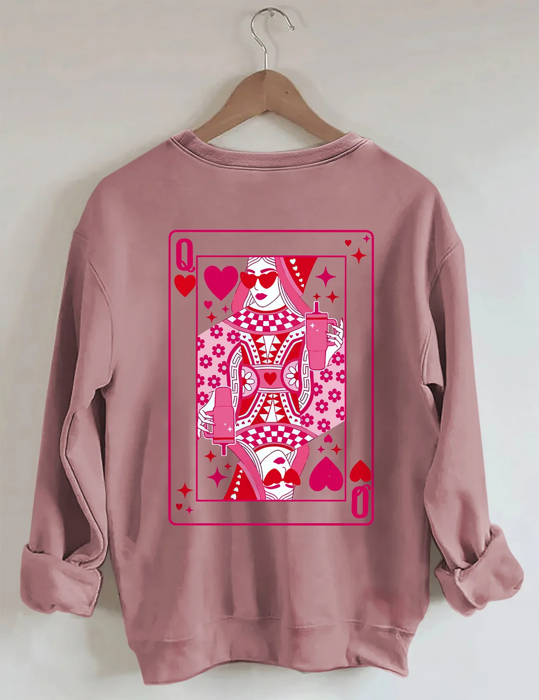  Queen Of Hearts Valentine's Day Sweatshirt 