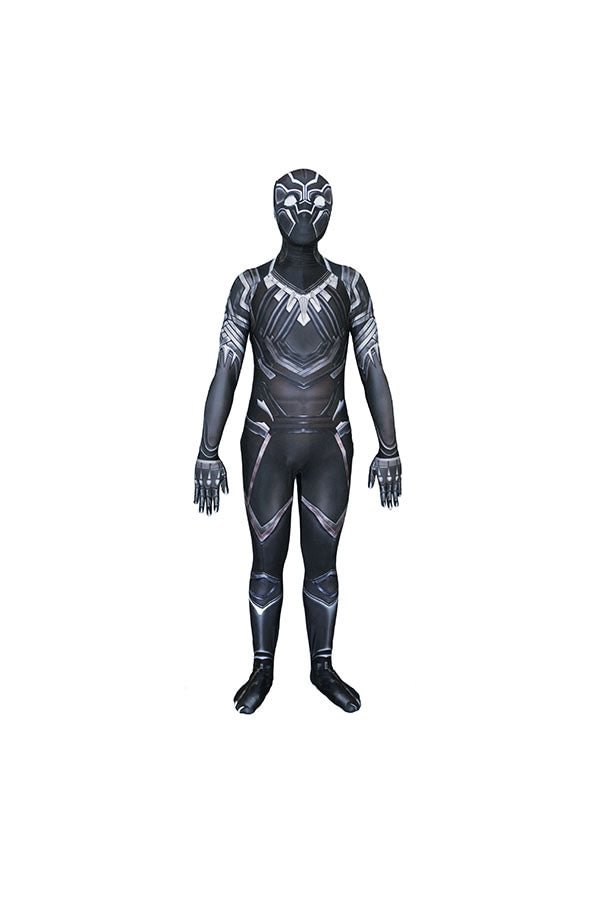 Halloween Mens Black Panther Zentai Costume-elleschic