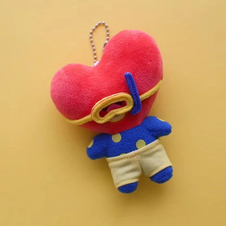 Kpop BTS BT21 Plush Keychain Doll Keyring CHIMMY COOKY RJ Stuffed Toy