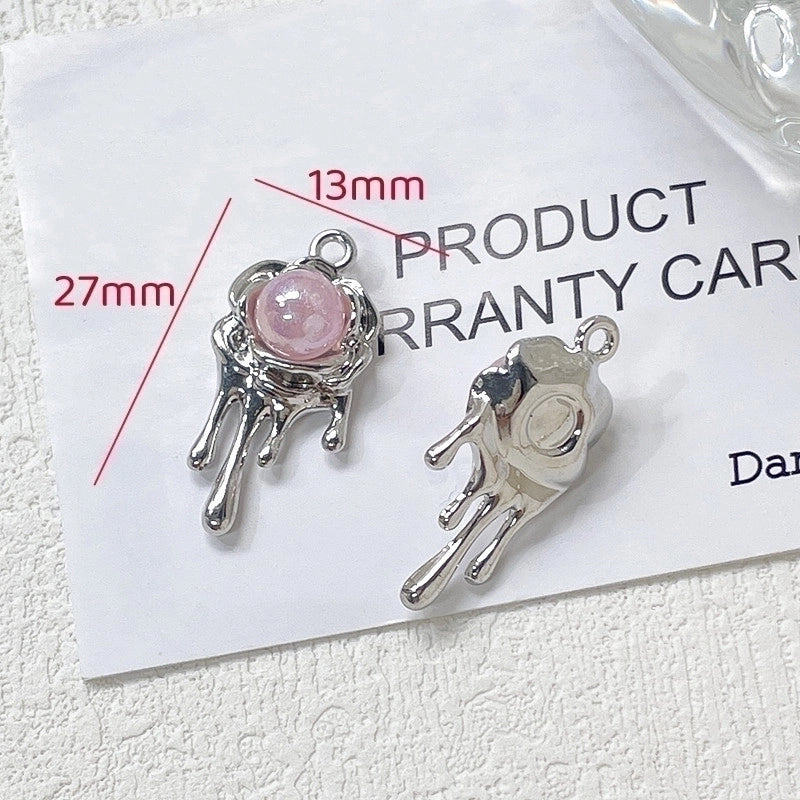 1 Piece Ig Style Sweet Cherry Heart Shape Flower Alloy Plating Inlay Jewelry Accessories