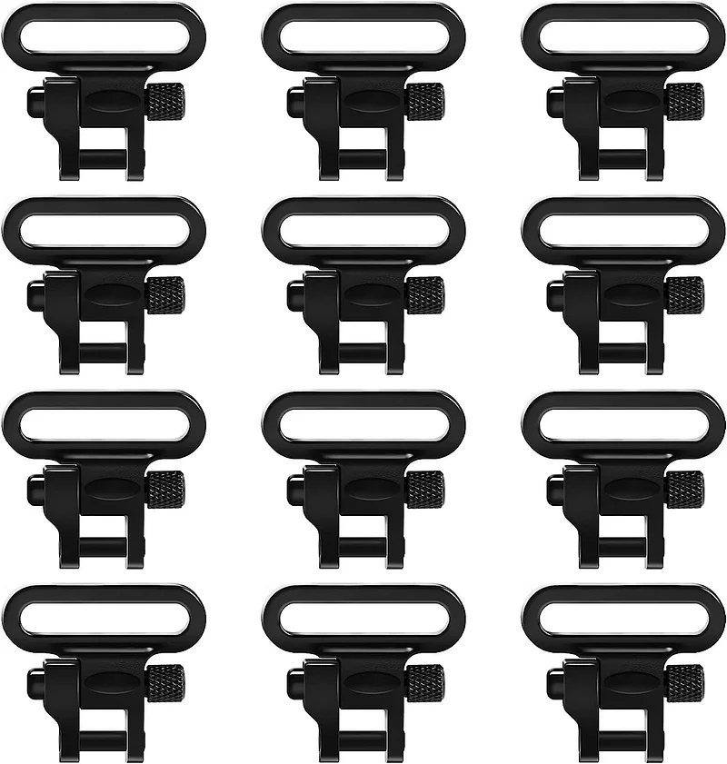 GUGULUZA 12-Pack Quick Release Gun Sling Swivels - 1" And 1.25" Sizes, 300+ Lb Strength