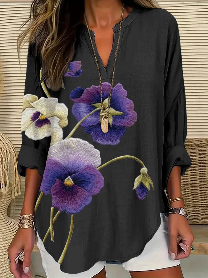 Women's Purple Flower Alzheimer's Awareness Support Shirt socialshop