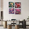 (US Local)4pcs/set Butterfly Flower-Crystal Rhinestone Diamond Painting(40x40cm)