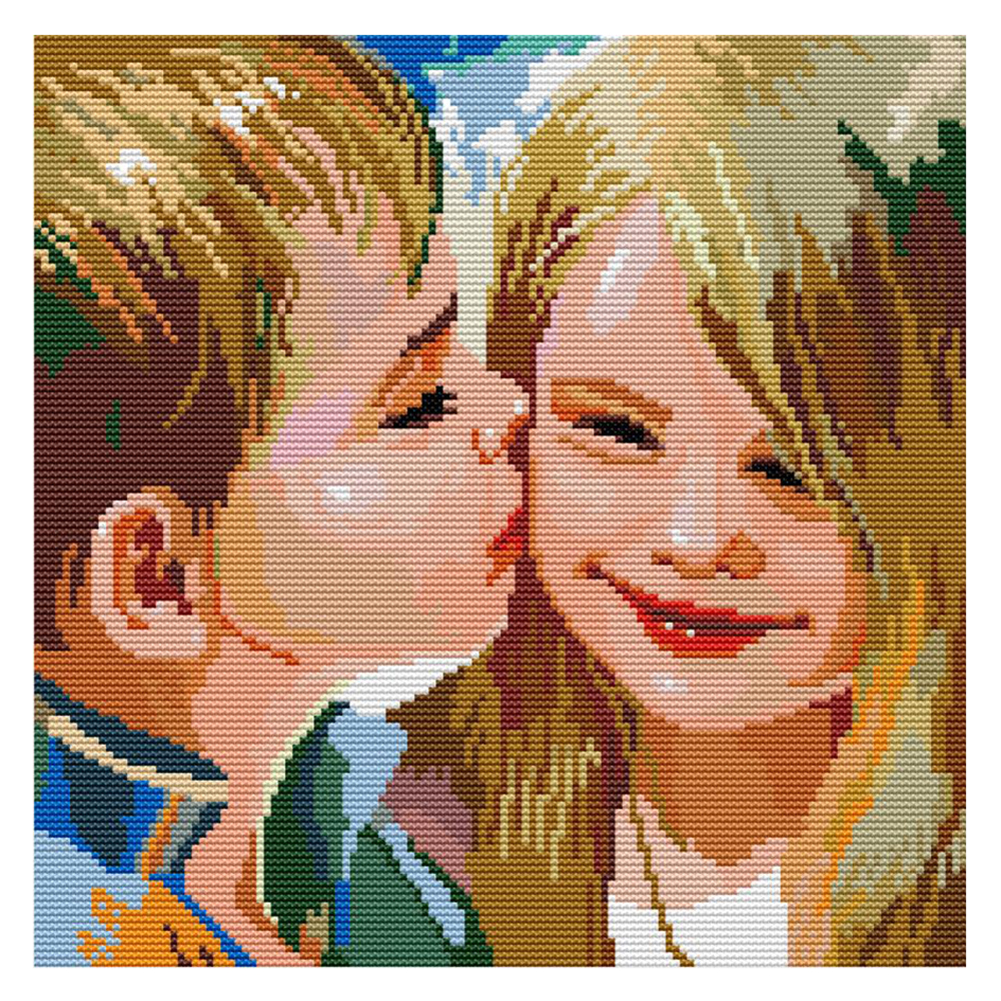 

Childhood - 14CT Stamped Cross Stitch - 31*31CM, 501 Original