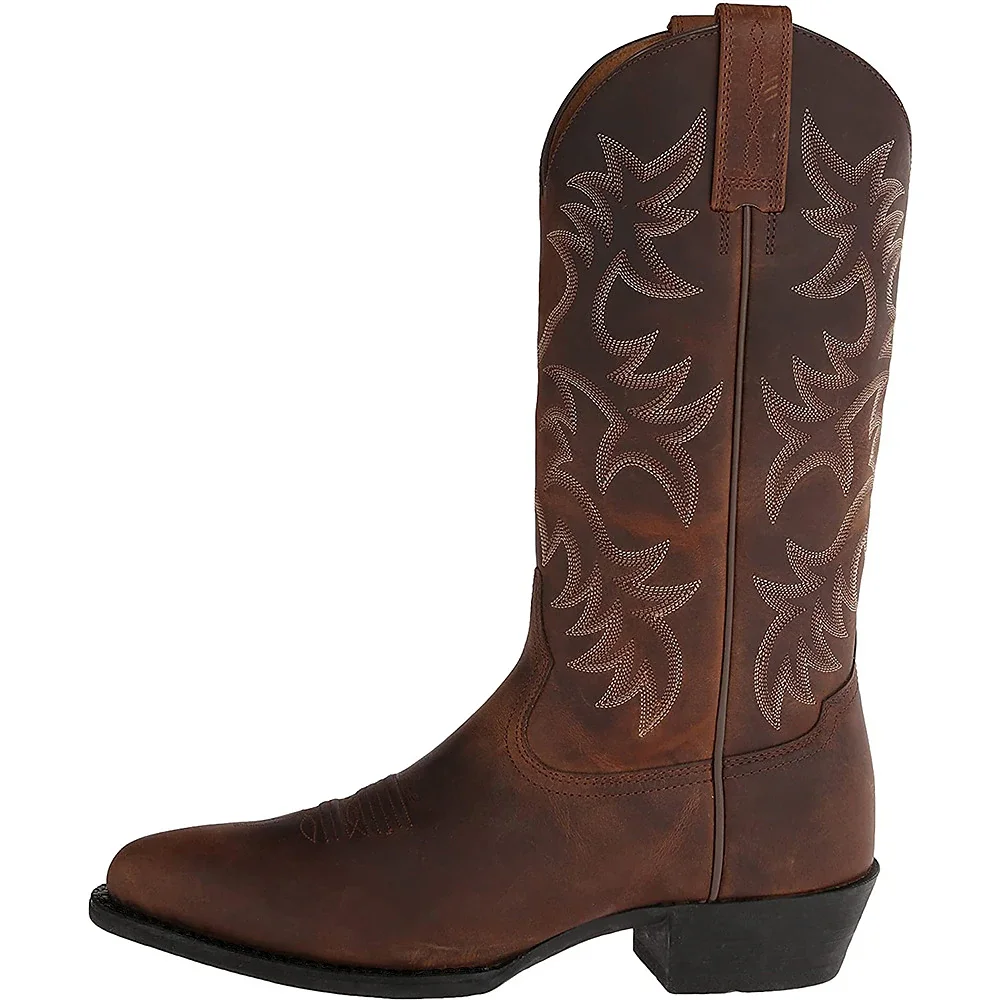 Men's Boots Cowboy Boots Vintage Western Boots Cavender's/Tecovas Boots Classic Outdoor PU Black Brown Fall Winter