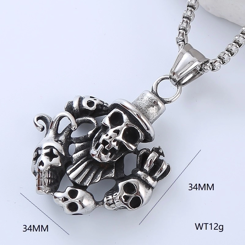 Retro Punk Pistol Heart Shape 304 Stainless Steel No Inlaid Men’S Pendant Necklace