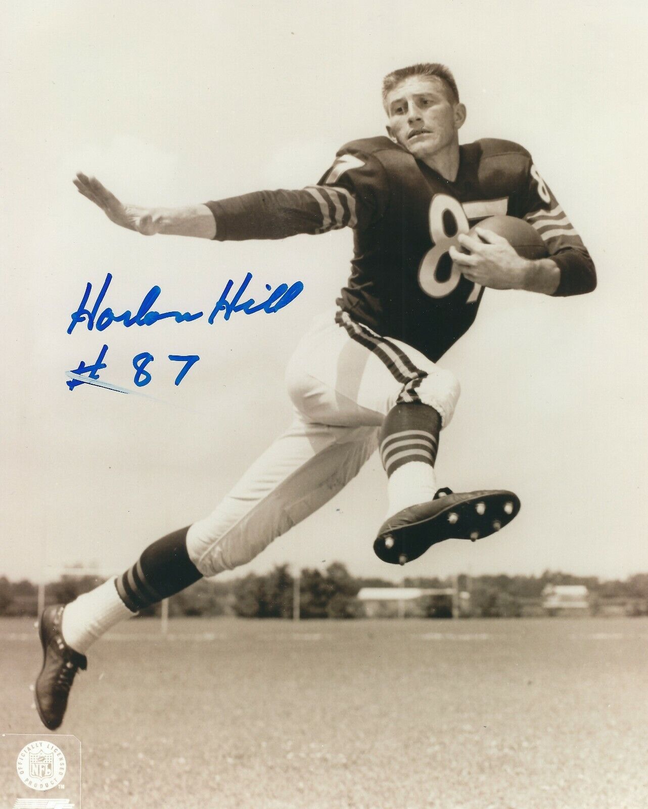 Autographed HARLON HILL Chicago Bears 8x10 Photo Poster painting - w/COA