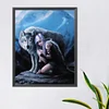 Diamond Painting-DIY Round Partial AB Dill Wolf Girl(45x35cm)