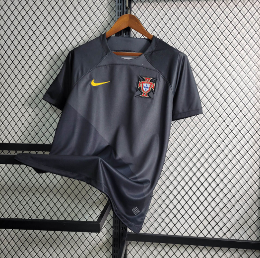 2023 Portugal Black Training Football Shirt Thai Quality